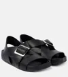 Loewe Ease Leather Slides In Black