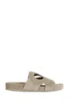 Loewe Ease Monogram Slides In Gray