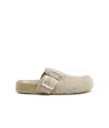 Loewe Round Head Muller Shoes In Nude