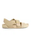 Loewe Ease Leather Sandals In Neutral