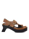 Loewe 70mm Ease Brushed-suede Sandals In Brown