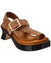 Loewe 70mm Ease Brushed-suede Sandals In Brown