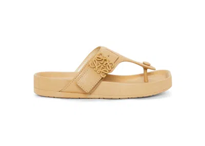 Pre-owned Loewe Ease Toe Post Sandals Concealer Goatskin (women's) Sneakers In Medium Concealer