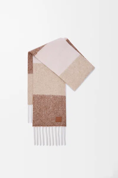 Loewe Scarf In Alpaca And Wool Blend For Woman In Brown