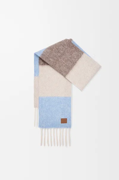 Loewe Scarf In Alpaca And Wool Blend For Woman In White