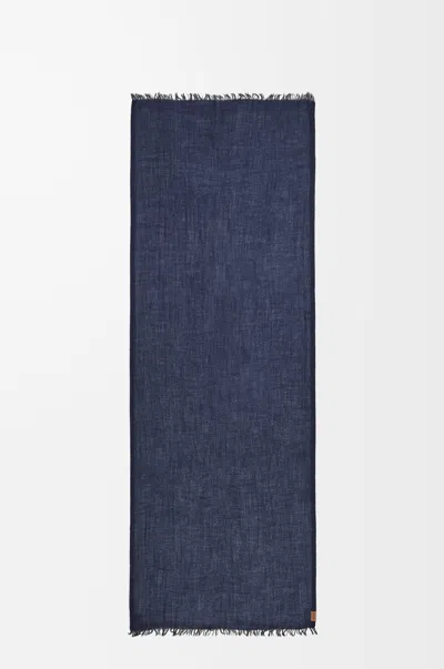 Loewe Scarf In Cashmere For Woman In Blue