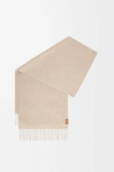 Loewe Scarf In Cashmere For Woman In Neutral