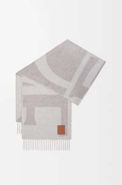 Loewe Scarf In Cashmere For Woman In Neutral