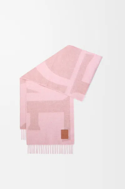 Loewe Scarf In Cashmere For Woman In Pink