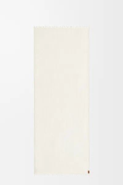 Loewe Scarf In Cashmere For Woman In White