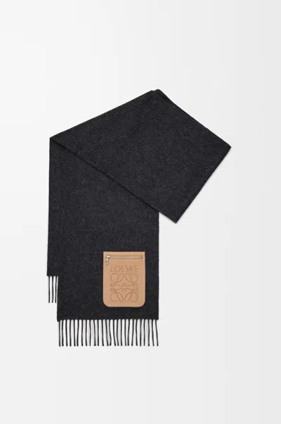 Loewe Scarf In Wool And Cashmere For Woman In Black