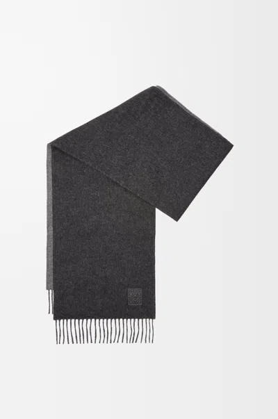 Loewe Scarf In Wool And Cashmere For Woman In Gray