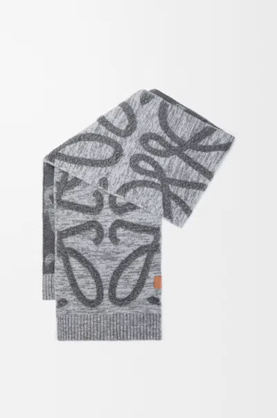 Loewe Scarf In Wool And Cashmere For Woman In Gray