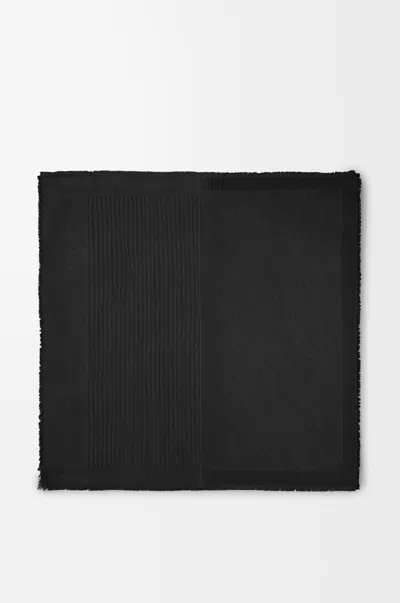 Loewe Scarf In Wool And Silk For Woman In Black
