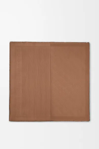 Loewe Scarf In Wool And Silk For Woman In Brown
