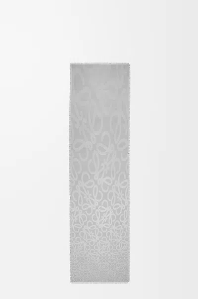 Loewe Schal Aus Seide Und Wolle Für Frau In Gray