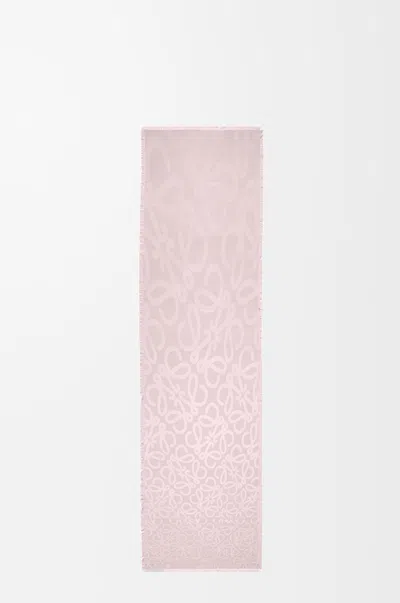Loewe Scarf In Silk And Wool For Woman In Neutral