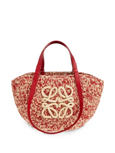 Loewe Eclipse Anagram Raffia Tote Bag In Multi