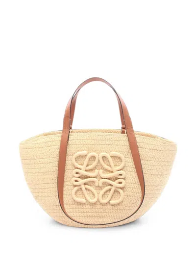 Pre-owned Loewe Eclipse Anagram Tote Bag In Neutrals