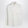 Loewe Men Cotton Shirt With An Embroidered Anagram Logo In White