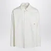 Loewe Men Cotton Shirt With An Embroidered Anagram Logo In White