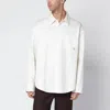 Loewe Men Cotton Shirt With An Embroidered Anagram Logo In White