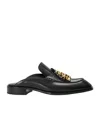 Loewe Black Leather Edge Slippers In Black