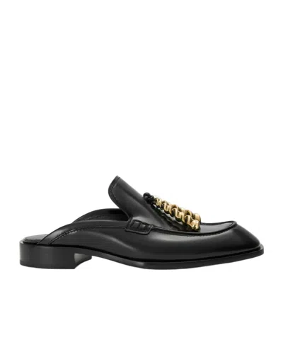 Loewe Edge Loafer Mule In Brushed Calfskin In Black