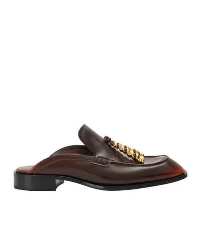 Loewe Edge Loafer Mules In Brown