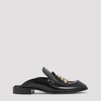 Loewe Black Leather Loafers