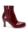 Loewe Eel Leather Bobine Ankle Boots 75 In Burgundy