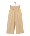 Loewe Elastic Waist Casual Pants In Light Beige