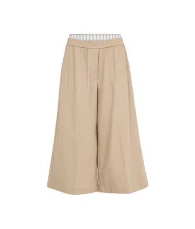 Loewe Elastic Waist Casual Pants In Nude