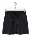 Loewe Cotton And Silk Gabardine Skirt Trousers Black In Black