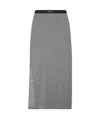 Loewe Anagram Jersey Maxi Skirt In Gray