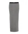 Loewe Anagram Jersey Maxi Skirt In Grey