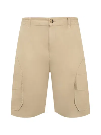 Loewe Shorts In Light Washed Cotton Satin In Neutral