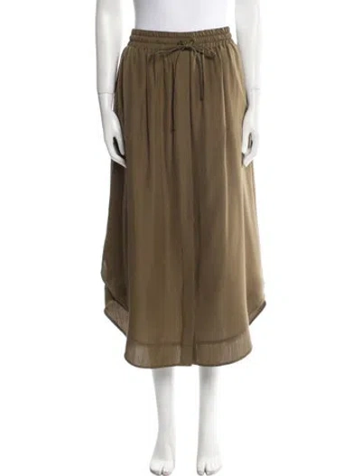 Pre-owned Loewe Elasticated Midi Length Skirt In Green