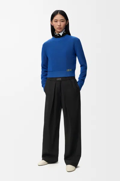 Loewe Elasticated Trousers In Wool Size: Xl For Woman In Black