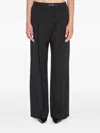 Loewe Logo Wool Trousers In Black