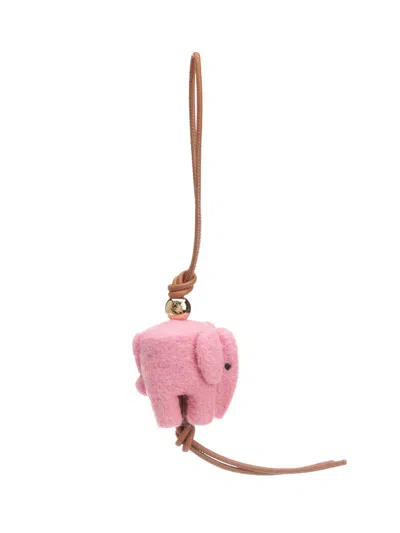 Loewe Elephant Charm Keyrings Rose