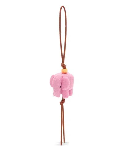 Loewe Elephant Charm In Pink