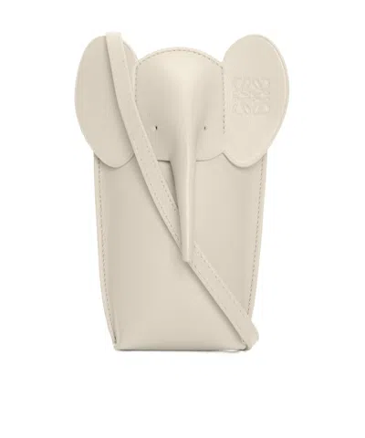 Loewe Elephant Pocket Shoulder Bag In Nude