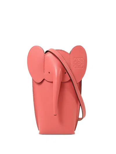 Pre-owned Loewe Elephant Pocket Shoulder Bag In Pink