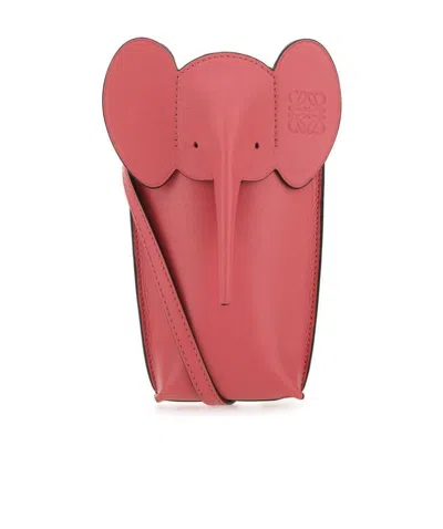 Loewe Elephant-shaped Shoulder Bag In Red