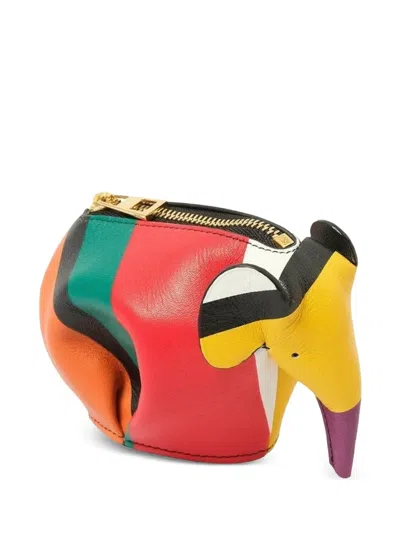Loewe Elephant Stripes Coin Purse In Multi