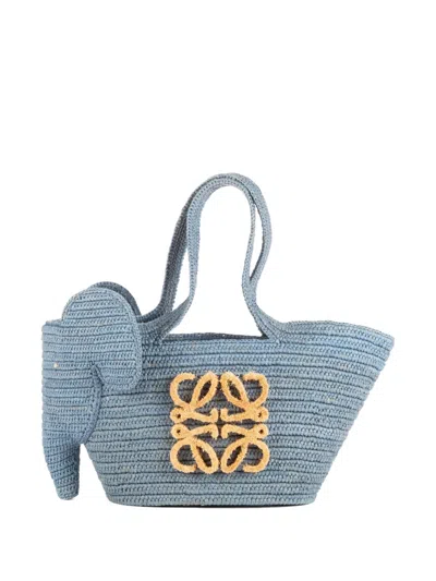 Pre-owned Loewe Elephant Tote Bag In Blue