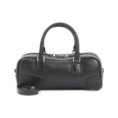 Loewe Elongated Rectangular Shoulder Bag With Silver Hardware In Gray