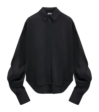 Loewe Elongated Sleeve Shirt In Black
