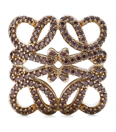 Loewe Embellished Bombe Anagram Dice Charm In Gold